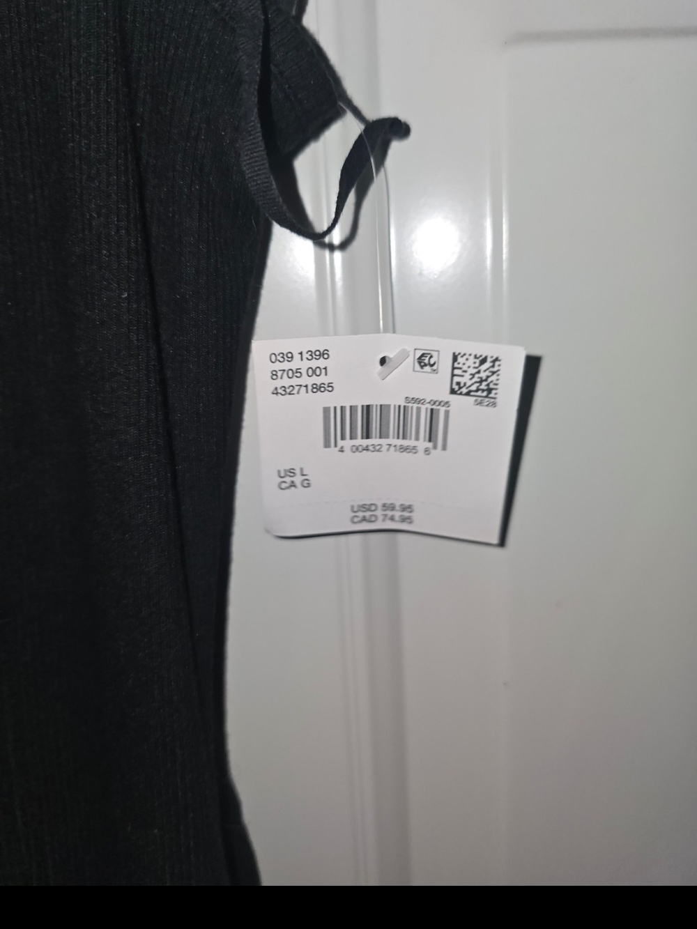 American Eagle Outfitters Black Ribbed Jumpsuit Large - Picture 2 of 5